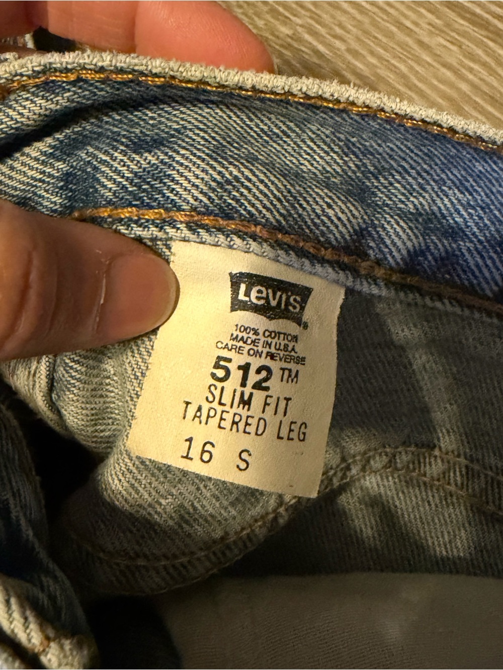 VTG 90s Levi's 512 Slim Fit Taper Leg | Sz 16 s | Made in 🇺🇸 - Picture 6 of 10